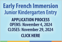 Early French Immersion Junior Kindergarten Entry